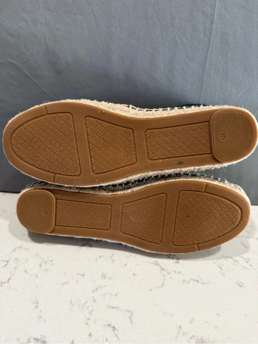 Tory Burch Navy Lace Espadrille Flats